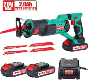 HYCHIKA 20V Cordless Reciprocating Saw 0-2800SPM Portable Electric Power Tools - Picture 1 of 11