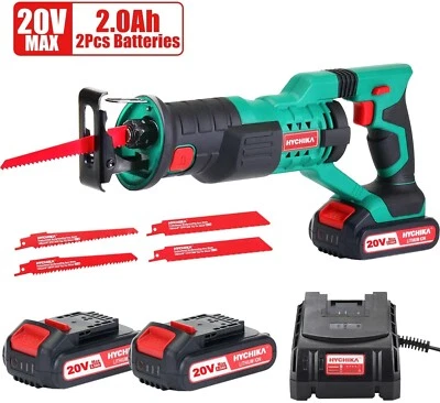 HYCHIKA 20V Cordless Reciprocating Saw 0-2800SPM Portable Electric Power Tools - Image 1 of 4