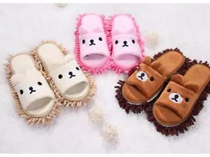 Lovely Lazy Slippers Couple Cleaning Shoes Mop Floor Wipe Refill Pads Washable - Picture 1 of 6