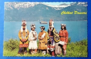 Postal de colección bailarines de Chilkat Lynn Canal Alaska barco de pesca B3644 - Imagen 1 de 2