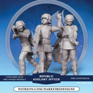 Republic Auxiliary Officer - DARK FIRE | Legion compatible - 3D printed - Picture 1 of 3