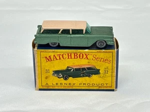 American Ford Station Wagon #31 1950's Lesney Matchbox Toy Car w/Original Box - Picture 1 of 9