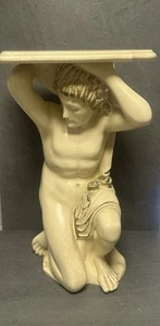 XXL Akt Schnitzwerk bemalter Holz Männerakt als Blumensäule Beistelltisch #725 - Bild 1 von 22