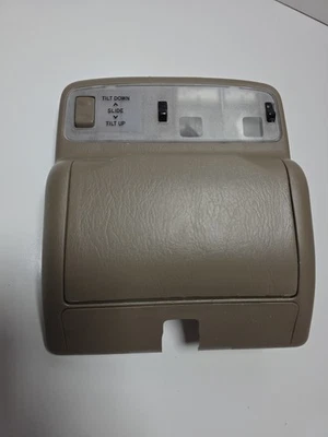 Toyota 4Runner 1999-2002 consola techo superior con controles techo corredizo marrón probado Foto 1 de 4