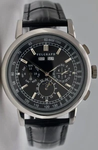 Velgraph Herrenuhr 42mm Automatik | Lederband | Vollkalender | NH35 | Seagull / - Picture 1 of 7