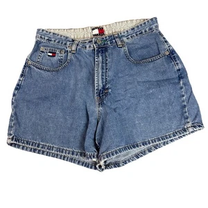 Pantalones Cortos de Denim Tommy Hilfiger Jeams Para Mujer 31X4 Azul Bandera Grande Y2K Retro Clásico - Imagen 1 de 11