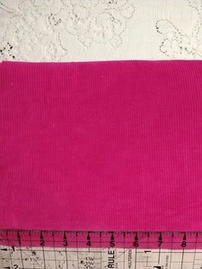 Hot Pink Cotton Corduroy Fabric 14" PLUS Large Tails x 45" Wide Cut Continuous - Picture 1 of 5
