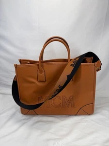 MCM Munchen Tote Orange Leather SPB-MS 351910  - Picture 1 of 9