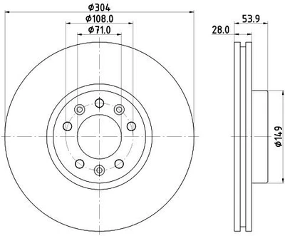 Hella Brake Disc Set Front 55872PRO For CITROËN JUMPY III Van OEM - Image 1 of 4
