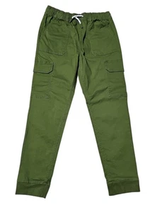 NWOT Unisex Green Cargo Pants Size L 12/14 Inseam 26"/ZZ - Picture 1 of 5