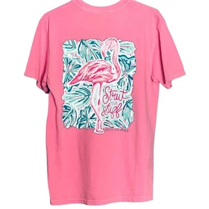 Comfort Colors Pink Flamingo T-Shirt Medium Strut Your Stuff Southernology NEU - Bild 1 von 7