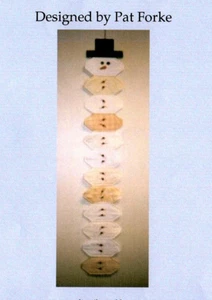 Tall Snowman Wall Hanging Pattern Christmas Wintertime - Picture 1 of 3