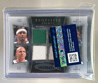 Ginobili Kidd Duncan Parker Nowitzki 2009 Upper Deck Exquisite Eights Patch /10 - Image 1 of 3