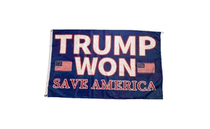 Trump Won Save America 10x15 Foot MAGA Banner Flag Save America - Picture 1 of 2