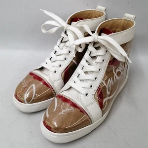 Christian Louboutin Louis Kraft PVC Leather Women's High Top Sneakers Size 36 - Picture 1 of 16