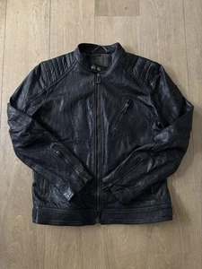 Belstaff Kirkham Tumbled Leather K Racer Jacket, XL UK44/IT54 Black - Picture 1 of 13