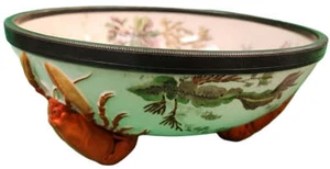 Antique 19th C Wedgwood Queensware Ceramic Lobster Bowl - Picture 1 of 6
