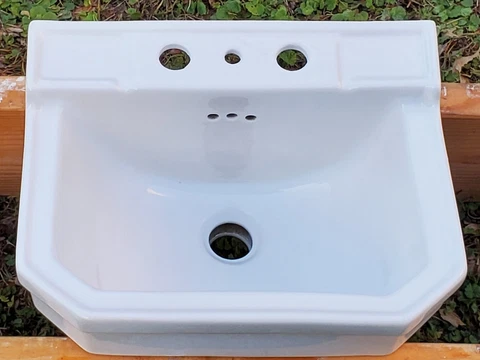 Vintage MiNi OriginaL PorceLain Bathroom Wall Mount Sink GERBER USA  2-12-1973 Cover