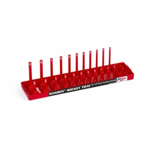 Hansen Global 1401 1/4" Dr. SAE Socket Organizador ROJO - Imagen 1 de 1