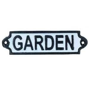 Garten Gusseisen Schild Plakette Tür Wand Haus Tor Zaun Pfosten Hof Schuppen - Bild 1 von 5
