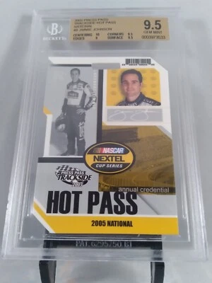 JIMMIE JOHNSON 2005 Press Pass Hot Pass Die-Cut #8 Beckett graded 9.5 GEM MINT - Image 1 of 2