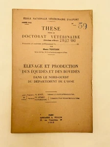 Thèse vétérinaire - Marc Toutain - 1943 - Imagen 1 de 5