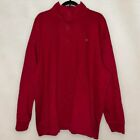 Polo Ralph Lauren Quarter Zip Sweater Knit Red Estate Rib Pullover Size 2Xb