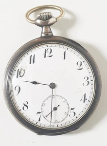 OROLOGIO DA TASCA D'EPOCA PRIMI DEL 900 COMPLETAMENTE IN ARGENTO 800 FUNZIONANTE - Imagen 1 de 5