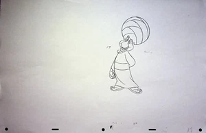 Copia de hoja modelo ALADDIN 1992 estudio de producción The Peddler 11x17 Disney #GB - Imagen 1 de 2