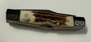 Gerber Stockman Pocket Knife Stag Handles 2 Blades Very good condition - Picture 1 of 8
