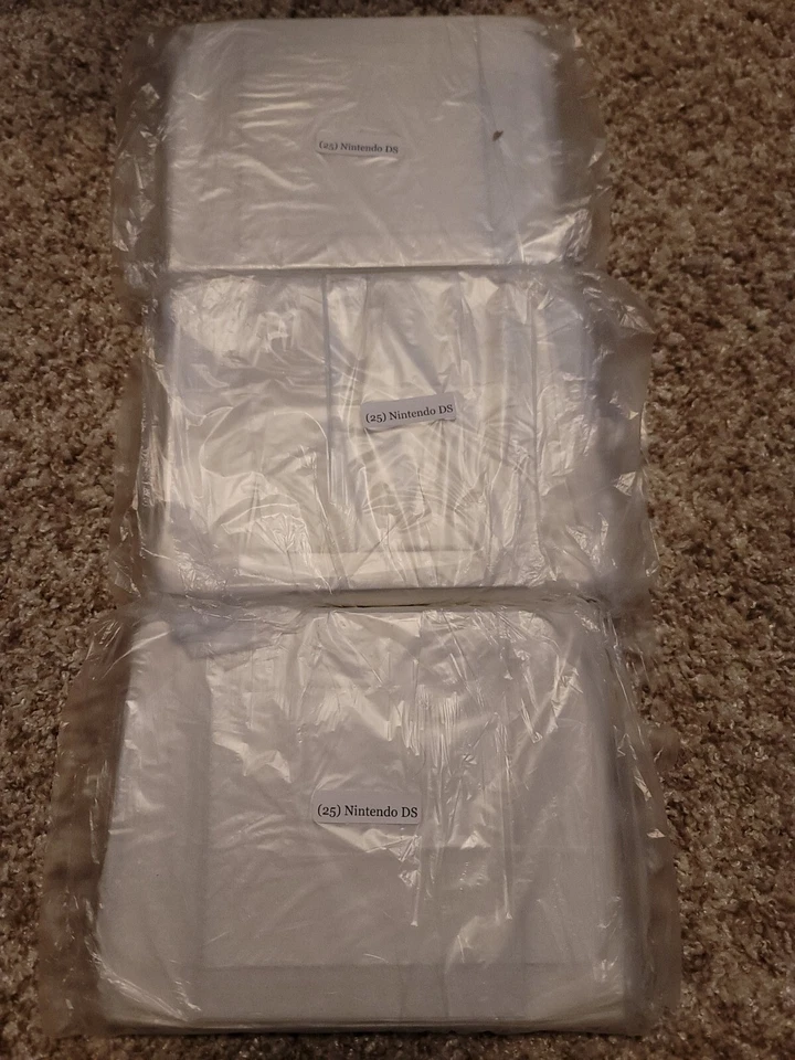 75 Box Protectors For NINTENDO DS Video Games NTSC ONLY NOT PAL Clear Cases NEW - Image 1 of 1