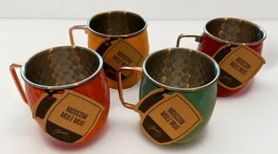 FIESTA MOSCOW MULE MUG COPPER HANDLE HAMMERED 19oz TURQUOISE NWT