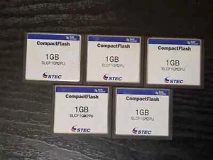 5 x 1GB STEC CompactFlash CF Memory Cards Bulk Job Lot SLCF1GM2PU - Picture 1 of 1