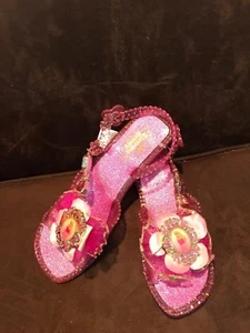 DISNEY PRINCESS "SLEEPING BEAUTY" LIGHT UP SANDALS SIZE 2/3 COSTUME ACCESSORY - Picture 1 of 4
