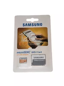 Samsung 128GB up to 48MB/s EVO Class 10 Micro SDXC Card with Adapter NEW - Picture 1 of 2