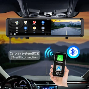 12" HD Touch Ips 4G WIFI Car DVR Camera Android14 Dash Cam Smart Rearview Mirror - Picture 1 of 24