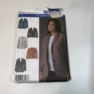 Simplicity 5624 Size 48-60 Bust Women's Jacket in 2 Lengths w Collar Variations - Picture 1 of 3
