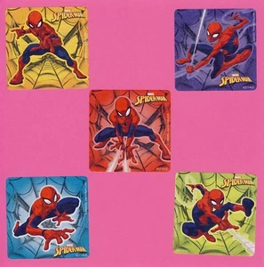 10 Adesivi Grandi Glitter Spider-Man - Bomboniere Festa - Ricompense - Marvel - Foto 1 di 1