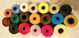 Wachsfaden Sattlergarn Wachsband Ledergarn Mehrfarbig 1 mm - 1,2 mm  10 m  - Bild 1 von 33