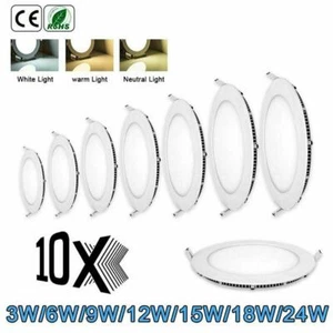 10x LED Foco empotrable Panel Lámpara de techo Lámpara de pared Foco Spot Light - Imagen 1 de 87