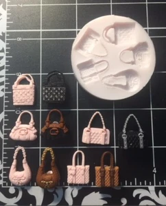 Tiny purse-bag-hand bag-fashion purse silicone mold for Resin-handcrafts - Picture 1 of 3
