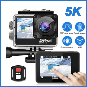 5K Anti-shake WiFi Action Camera 4K Waterproof Remote Control Sport Camcorder - Picture 1 of 27