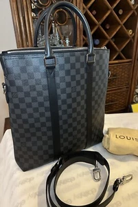 Louis Vuitton Anton Tote Bag Damier Graphite N40000 Black Business Unisex New - Picture 1 of 16
