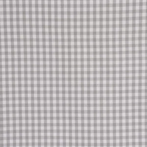 Gingham Check Light Grey Fabric 160cm Curtain Craft Cushion Upholstery per metre - Picture 1 of 6
