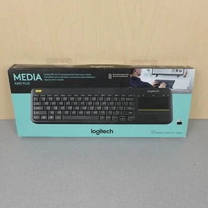Logitech K400 Plus Wireless Touch Keyboard with Touchpad for PC Connected TVs - Picture 1 of 6