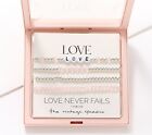 LOVE NEVER FAILS Stacked Beaded Word Bracelet - Set of 4 - LOVE