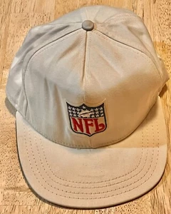 **Vintage/Rare** NFL Shield Logo Snapback Hat NFL Football AJD White Made in USA - Picture 1 of 4