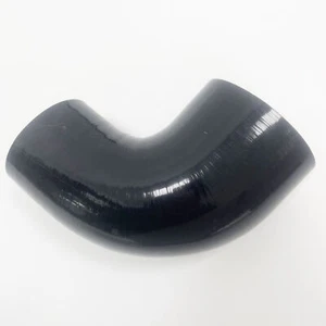 3"-3.5" 3-Ply 90 Degree Elbow Silicone Hose Intercooler Coupler Reducer Turbo BK - Foto 1 di 12
