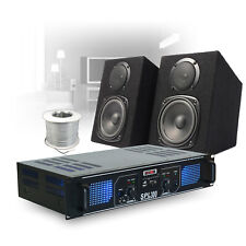 Bookshelf Speakers and Hi-Fi Stereo Amplifier with USB MP3 Music Player Home DJ