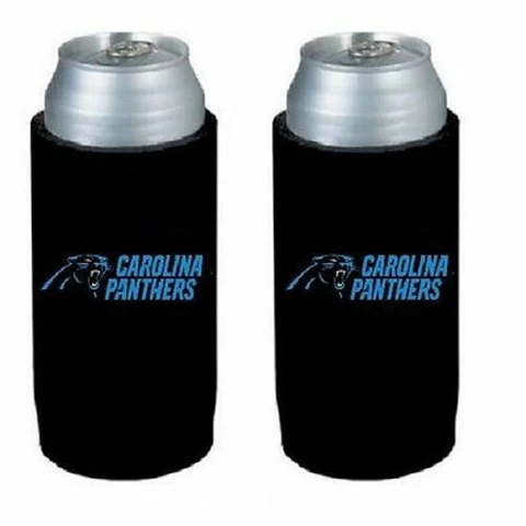 Carolina Panthers NFL 2 pack Ultra Slim Can Koozie cooler hugger Cover